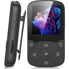 Mp3 Çalar Bluetooth 5.3 Spor, 64GB Hafıza, 1.5 Inç Renkli Ekran Mini Müzik Çalar