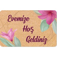 M&H Quality Dijital Baskılı Kapı Önü Paspas Hoşgeldiniz Yazılı Baykuş Desenli Çok Amaçlı Iç Ve Dış Kapı Paspası