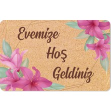 M&H Quality Dijital Baskılı Kapı Önü Paspas Hoşgeldiniz Yazılı Baykuş Desenli Çok Amaçlı Iç Ve Dış Kapı Paspası