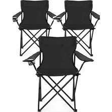KS Kampseti 3 Adet Çantalı Katlanır Kamp Sandalyesi Rejisör Katlanabilir Piknik Plaj Sandalyesi