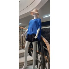 Bohem Stil Italyan Yarasa Kollu Ipek Bluz