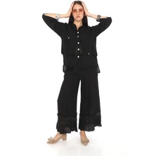 Italyan Fisto Detaylı Keten Pantolon Ceket Takım