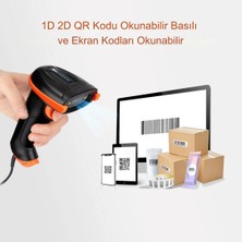 Tera 1d 2d Qr Barkod Tarayıcı Kablolu,toz Geçirmez, Darbeye Dayanıklı, Su Geçirmez D5100Y