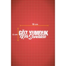 Quart Aksesuar 18 x 6 cm Göz Yumduk Kör Sandılar Oto Sticker Araba Cam Sticker