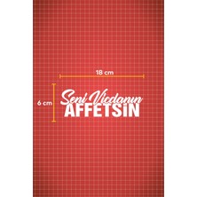 Quart Aksesuar 18 x 6 cm Seni Vicdanın Affetsin Oto Sticker Araba Cam Sticker