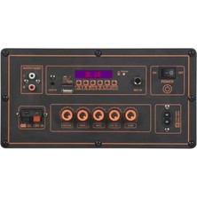 BAAB B-Q12 50 Watt Süper Bass Kumandalı Taşınabilir Kablosuz Mikrofonlu Bluetooth Hoparlör Karaoke Sistemi