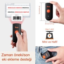 Tera Kablosuz Mini Barkod Tarayıcı, 1d Tarayıcı, Su Geçirmez,bluetooth ve 2.4g Kablosuz Taşınabilir 1100C