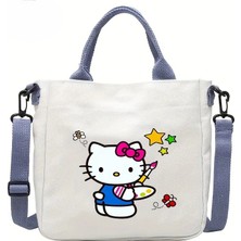 Kanvas El ve Omuz Çantası Hello Kitty Figürlü HK10851