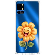 Zeyno Reeder S19 Max Uyumlu Gülümseyen Çiçek Desenli Silikon Kılıf