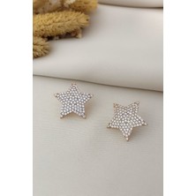 Cosita Yıldız Zirkon Taş Dolgulu Luxury Üst Kalite Küpe