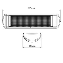 Kumtel Soba Ecoray Infrared Tavan - Duvar Isıtıcı 2300W