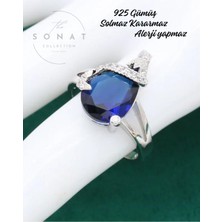 Sonat Collection Özel Tasarım 925 K Gümüş Kolye, Küpe, Yüzük Seti