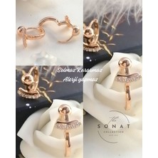 Sonat Collection Yeni Sezon Xuping Vip Seri Zirkon Taşlı Gold Çelik Küpe