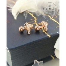 Sonat Collection Yeni Sezon Xuping Vip Seri Zirkon Taşlı Gold Çelik Küpe