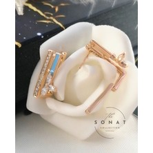 Sonat Collection Xuping Vip Seri Rose Gold Renk Zirkon Taşlı Çelik Küpe