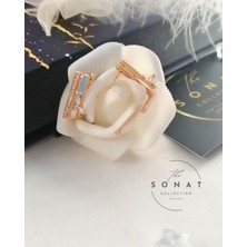 Sonat Collection Xuping Vip Seri Rose Gold Renk Zirkon Taşlı Çelik Küpe