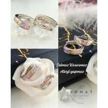 Sonat Collection Xuping Vip Seri  Zirkon Taşlı Gümüş Renk Çelik Küpe