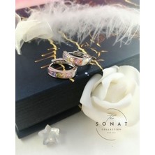 Sonat Collection Xuping Vip Seri  Zirkon Taşlı Gümüş Renk Çelik Küpe