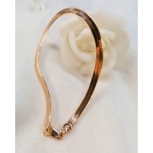 Sonat Collection Vip Seri Xupıng 20 cm Solmaz, Kararma Yapmaz Rose Gold Italyan Ezme Zincir Model Bileklik