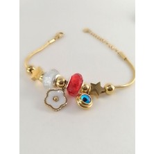 Sonat Collection Stainless Gold Charmlı Bileklik