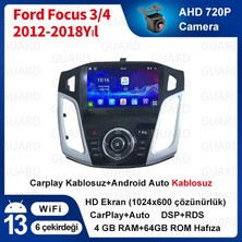 Ford Focus 3 / 4（2012-2018） Android Kablosuz Carplay Navigasyon Multimedya 9 Inch Ekran 4 Gb Ram + 64 Gb Rom Hafıza Çerçeveli ve arka görüş kameralı