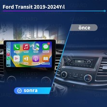 Ford Transıt(2019-2024 Yıl)  Android Sürüm 13 Multimedya Kablosuz Carplay Navigasyon 10 Inç Ekran 2 GB RAM + 32 GB Dahili Hafıza Çerçeveli ve arka görüş kameralı