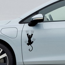 Sönmez Sticker Düşen Kedi Sticker - Araba Sticker - Araç Sticker - Oto Sticker