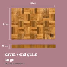 Kaf Ahşap Kesme Tahtası Kayın (Endgrain) Large