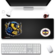 Sonic Touch Sonictouch Ultragrand Şanlı Fb Taraftar 1907 Dikişsiz Xxl Gamer Oyuncu Sarı Lacivert Klavye Mouse Pad 40X90CM