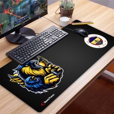 Sonic Touch Sonictouch Ultragrand Şanlı Fb Taraftar 1907 Dikişsiz Xxl Gamer Oyuncu Sarı Lacivert Klavye Mouse Pad 40X90CM