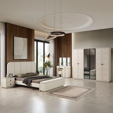 Eymense Vizyon Bohem Benchli Modern 6 Kapaklı Yatak Odası Takımı