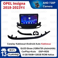 Victor Opel INSIGNIA（2018-2023）ANDROID Sürüm 13 Kablosuz Carplay Navigasyon Multimedya 9 inç Kuantum Ekranı 8G Ram +128GB Hafıza Çerçeveli ve arka görüş kameralı