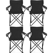 KS Kampseti 4 Adet Çantalı Katlanır Kamp Sandalyesi Rejisör