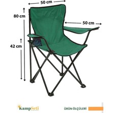 Ks Kampseti  4 Adet Çantalı Katlanır Kamp Sandalyesi Rejisör