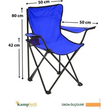 Ks Kampseti  4 Adet Çantalı Katlanır Kamp Sandalyesi Rejisör
