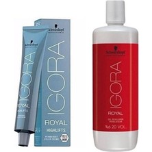 8 Adet Royal Highlifts 10-4 Ultra Sarı Bej Saç Boyası + 1l Oksidan (Orijinal)