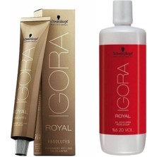 2 Adet Royal Absolutes 9-40 Sarı-Doğal Bej Saç Boyası + 1l Oksidan (Orijinal)