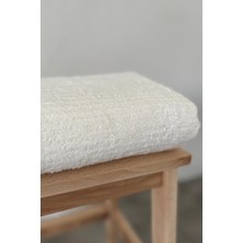 Sevim Bambu Banyo Havlusu - Püsküllü & Ekstra Yumuşak & Süper Emici - 70X140 cm - Ekru