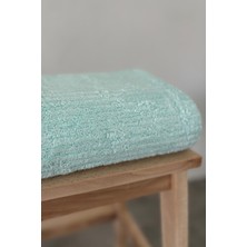 Sevim Püsküllü & Bordürlü Banyo Havlusu - Bambu & Pamuk - Ekstra Yumuşak - 70X140 cm - Mint