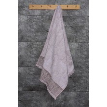 Sevim Püsküllü Bambu Banyo Havlusu - Lila Renk Ekstra Yumuşak Havlu - 70X140 cm - Kabartma Bordürlü