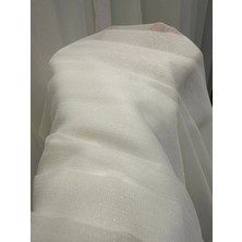 Nivemes Home Bambu Simli 1/3 Sık Pileli Beyaz Tül Perde Apm