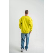 Tarz Yeri Geniş V Yaka Kol Ribana Detaylı Sweatshirt - Sarı