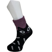 Look Socks Kadın Dikişsiz 4'lü Desenli Bot Çorabı