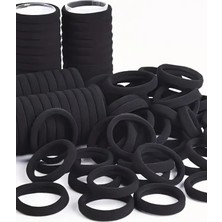 Okavango Kadın 50'lü Havlu Lastikli Saç Tokası,siyah Renkli Lastikli Toka