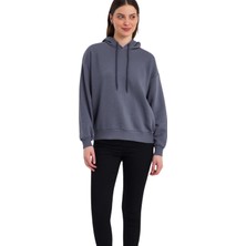 Yakamor Kadın Şardonsuz Kapüşonlu Oversize Sweat
