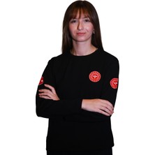 A Kalite 112 Uzun Kollu Siyah Renk Sweat Unisex Modeli