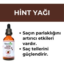 Nevilife Doğal Biberiye Yağı 20 ml ve Hint Yağı 20 ml Güçlü Saç ve Cilt Bakımı İkili Set