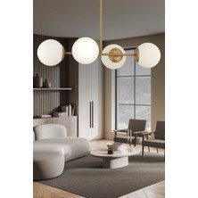 Woodhub Lema 4 Lü Eskitme Modern Yemek Masası Üstü Yatak Odası Salon Avize