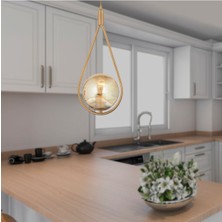 Woodhub Mirza Tekli Eskitme Bal Camlı Modern Sarkıt Mutfak Salon Sarkıt Avize