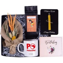 Kitaplı Hediye Kişi ve Kurumlara Özel Isim ve Logo Baskılı Kupa Kahve Çiçek Mum Kurumsal Doğum Günü Hediyesi